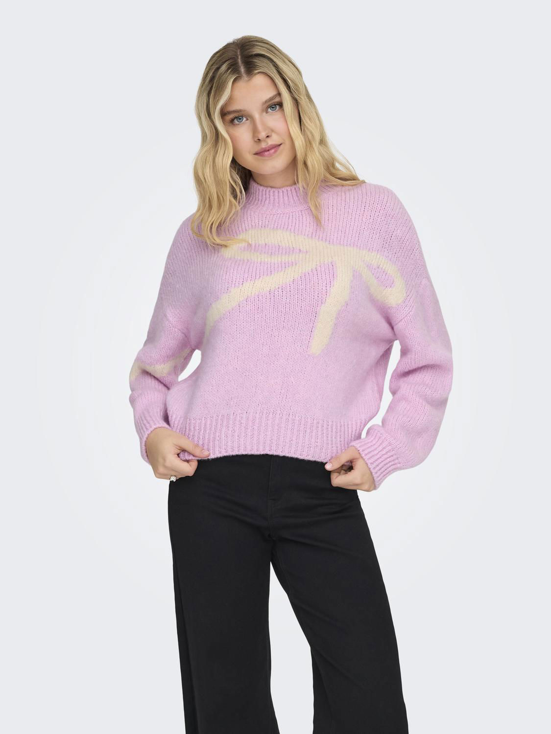 JDYKILIAN L/S HN JACQUARD PULLOVER KNT