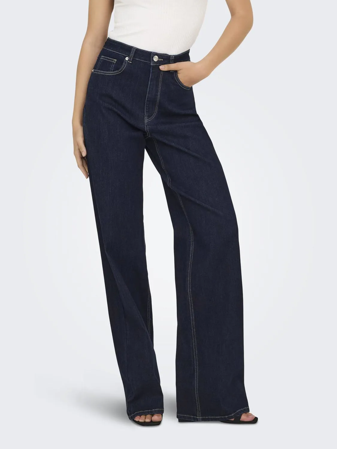ONLY dames Jeans Onlsilje Ex Hw Str Wide Dot854 Dnm Noos ONLY dames Jeans Onlsilje Ex Hw Str Wide Dot854 Dnm Noos