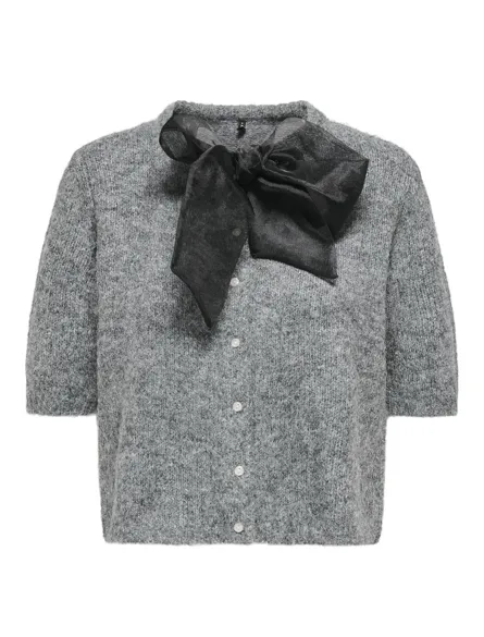 ONLOLIVIA LIFE SS BOW CARDIGAN EX KNT