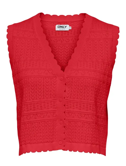 PGCASA Ärmellose Strickjacke mit V-Ausschnitt für die Frühjahrs-/Sommersaison