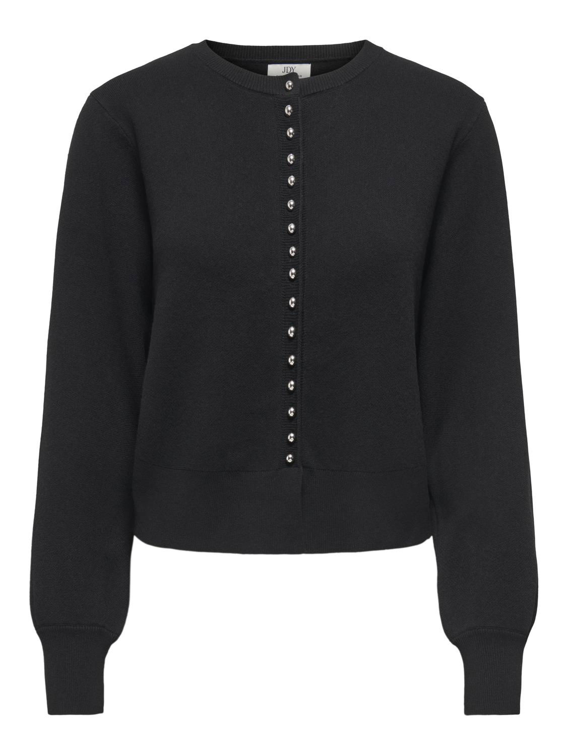 JDYPRIME LIFE L/S O-NECK BUTTON CARD KNT