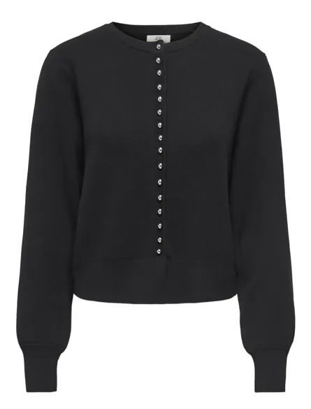 JDYPRIME LIFE L/S O-NECK BUTTON CARD KNT