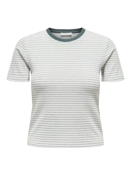 ONLLUPE Top mit O-Ausschnitt und kurzen Ärmeln und schmaler Passform für Ihre Frühlingsgarderobe