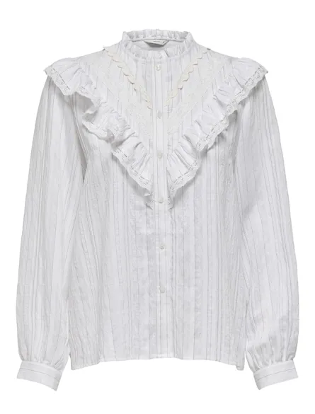 PGSADIE Frill Detail Regular Fit Shirt with Long Sleeves