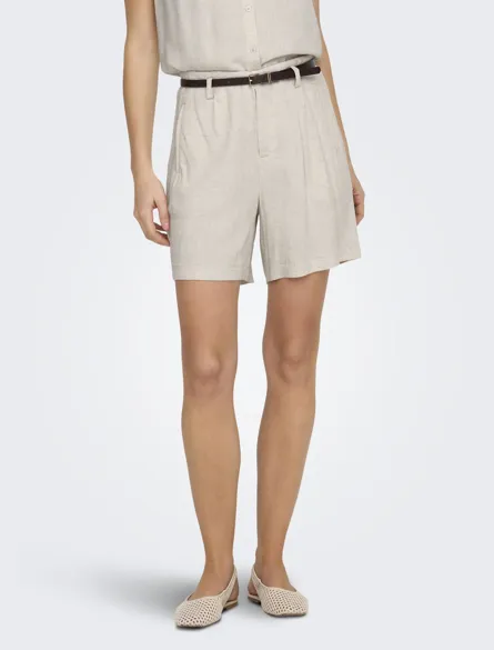 ONLSIESTA HW BELT LIN BL SHORTS PNT NOOS