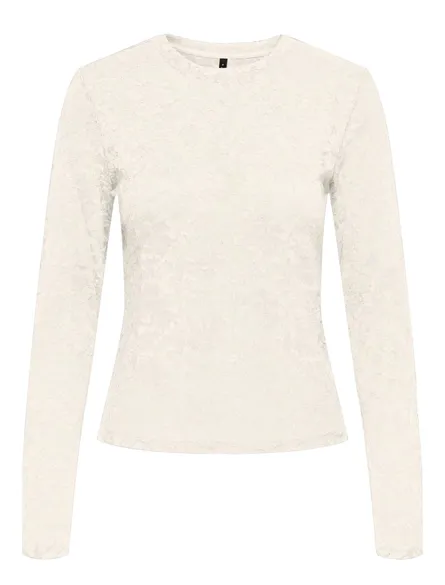 ONLNIKKA L/S O-NECK LACE TOP JRS