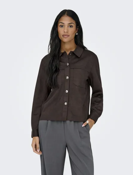 ONLMIRA L/S FAUX SUEDE SHIRT PNT NOOS