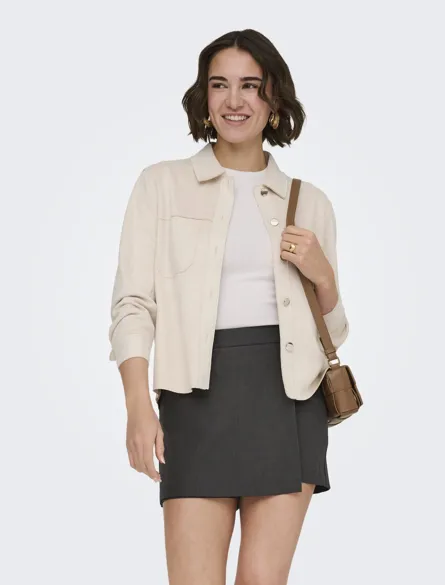 ONLMIRA L/S FAUX SUEDE SHIRT PNT NOOS