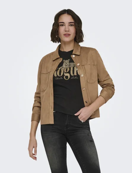 ONLMIRA L/S FAUX SUEDE SHIRT PNT NOOS