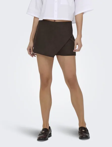 ONLMIST-STINA LIFE MW FAUX SUE SKORT PNT