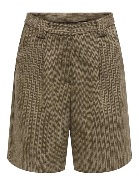 ONZOE HERRINGBONE BERMUDA SHORTS OTW