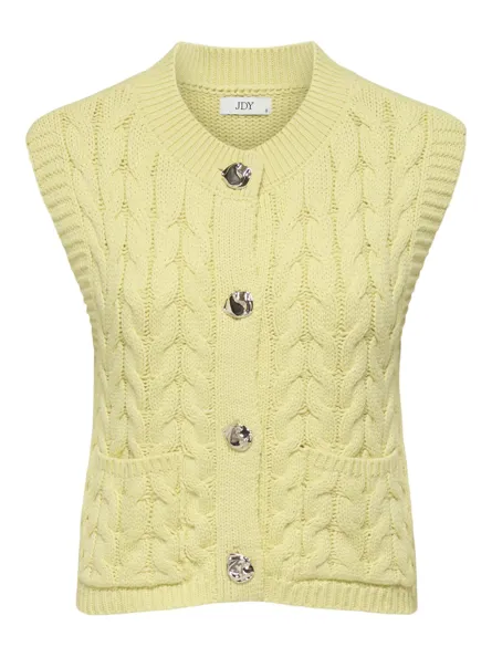 JDYANNALISE S/L O-NECK CABLE VEST KNT