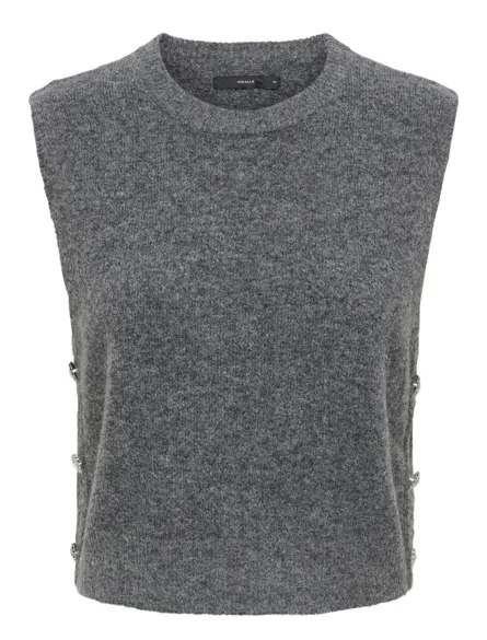 PGCARLA Mouwloos Herfst Winter Regular Fit Gebreid Vest