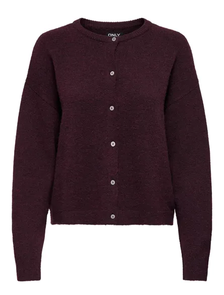 PGMATHILDA Komfortabel O-hals cardigan til hverdagsbrug med lange ærmer