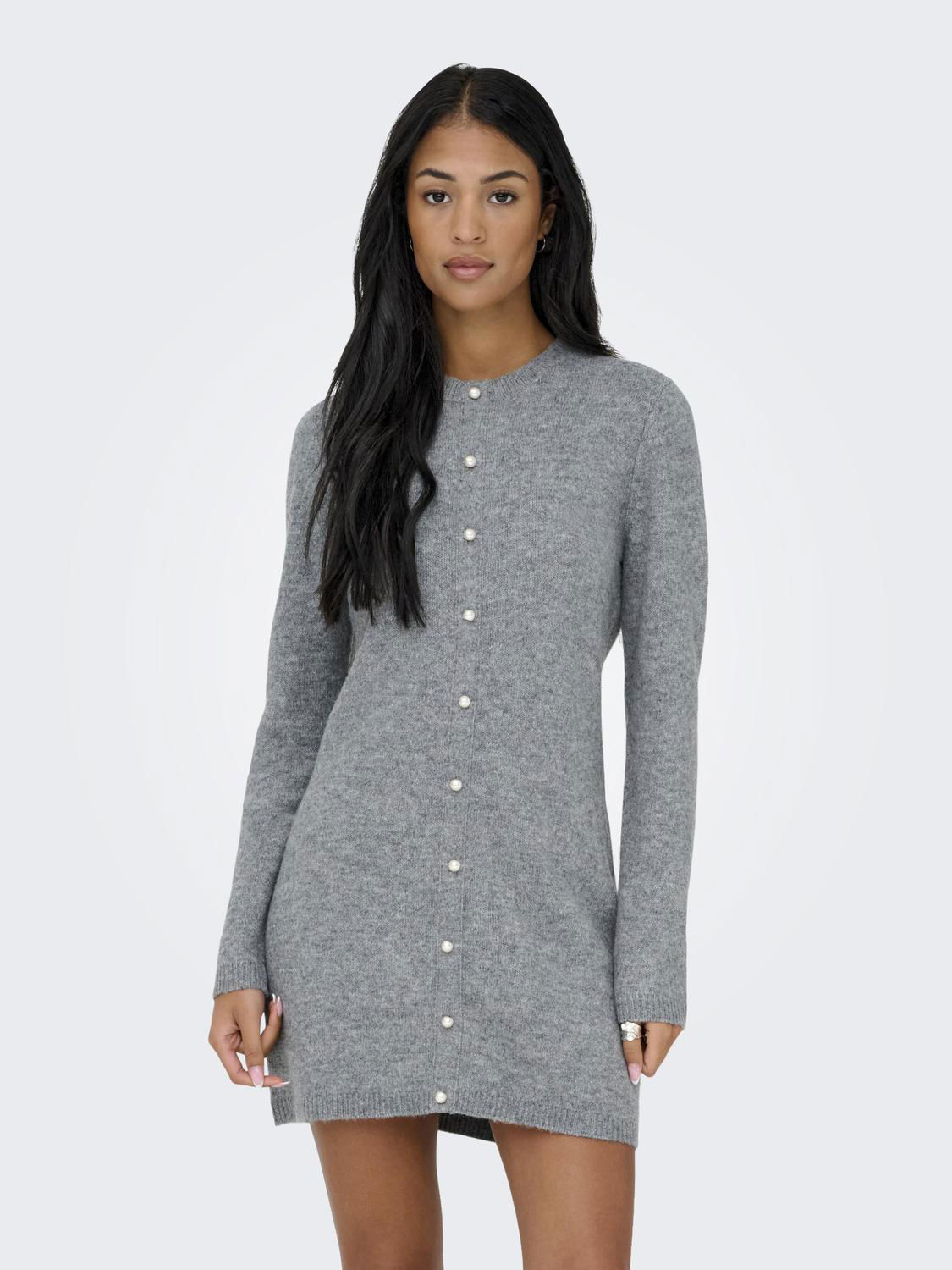 JDYSUPER LIFE L/S SHORT PEARL DRESS KNT