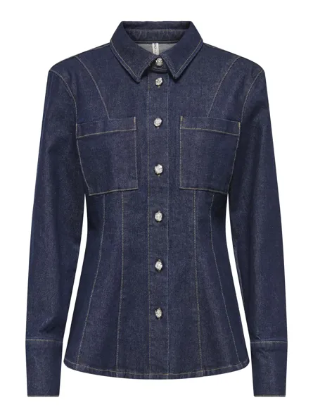 ONLROSIE L/S FITTED DNM JACKET GUA