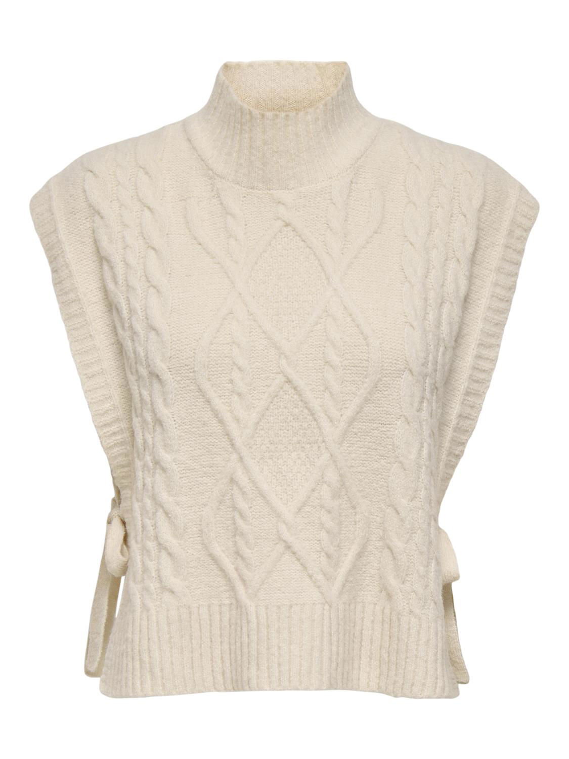 STUANE Ärmellose Strickweste mit Kordelverschluss