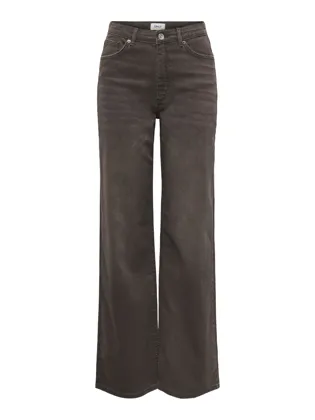 ONLJUICY HW WIDE LEG BROWN DOT DNM