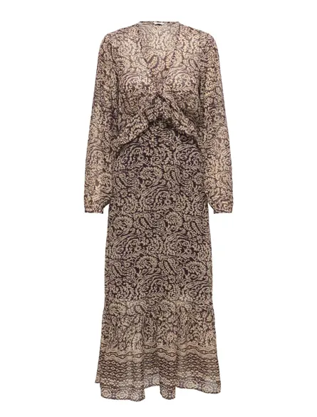 PGARRO Frischen Sie Ihren Look mit diesem L/S Oversize-Kleid mit V-Ausschnitt auf