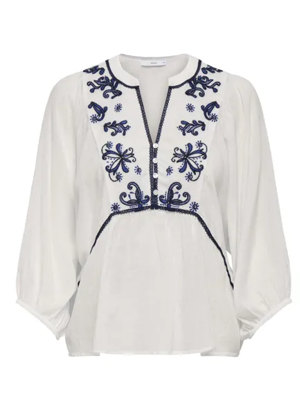 PGMILLE 3/4 EMB TOP WVN