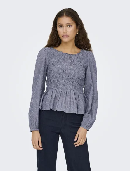 JDYNELLIE L/S SMOCK TOP WVN EXP