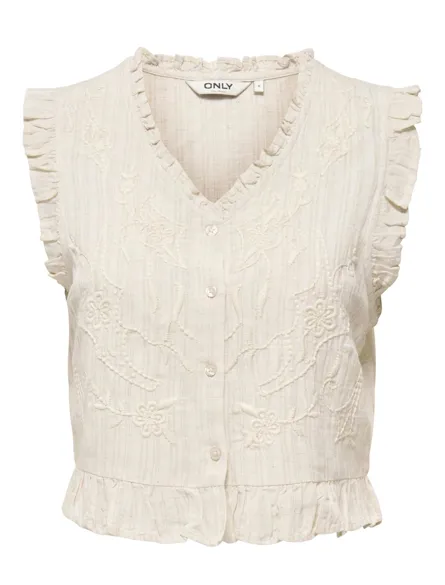 ONLELLIE SL V-NECK SHIRT WVN