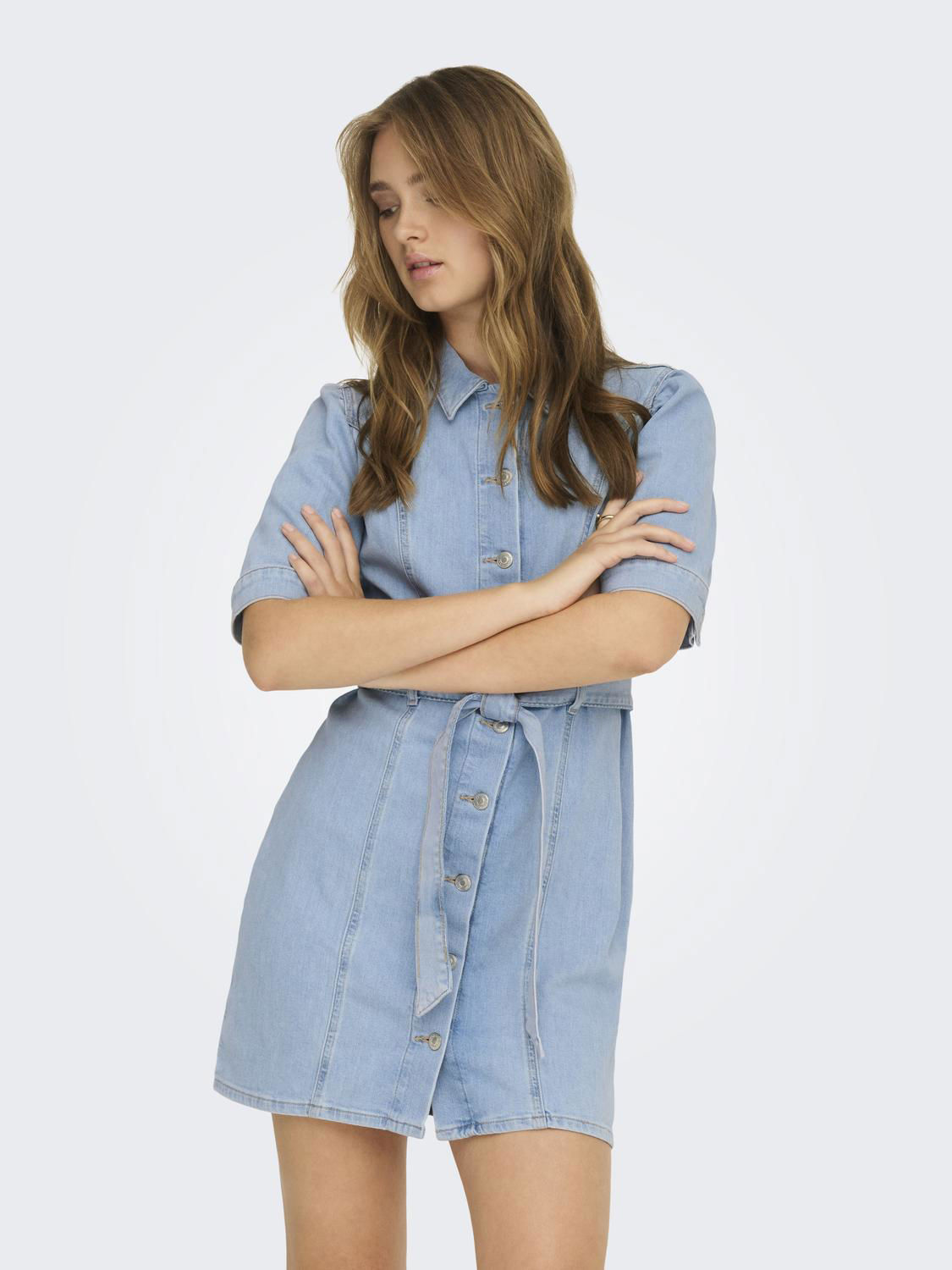 ONLVIBBE SS BELT DNM DRESS AKM