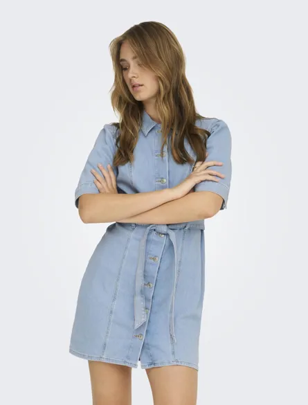 ONLVIBBE SS BELT DNM DRESS AKM