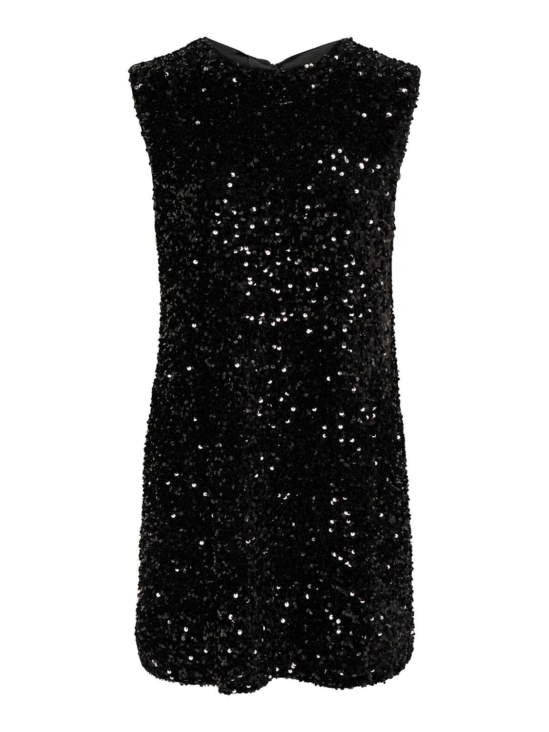 STUFARNAS Partykleid mit langen Ärmeln und O-Ausschnitt und Schleifendetail für einen stilvollen Look