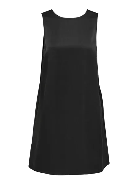 STUNAVA Chic ærmeløs kjole - O-hals og sløjfe detalje til at imponere ved enhver fest