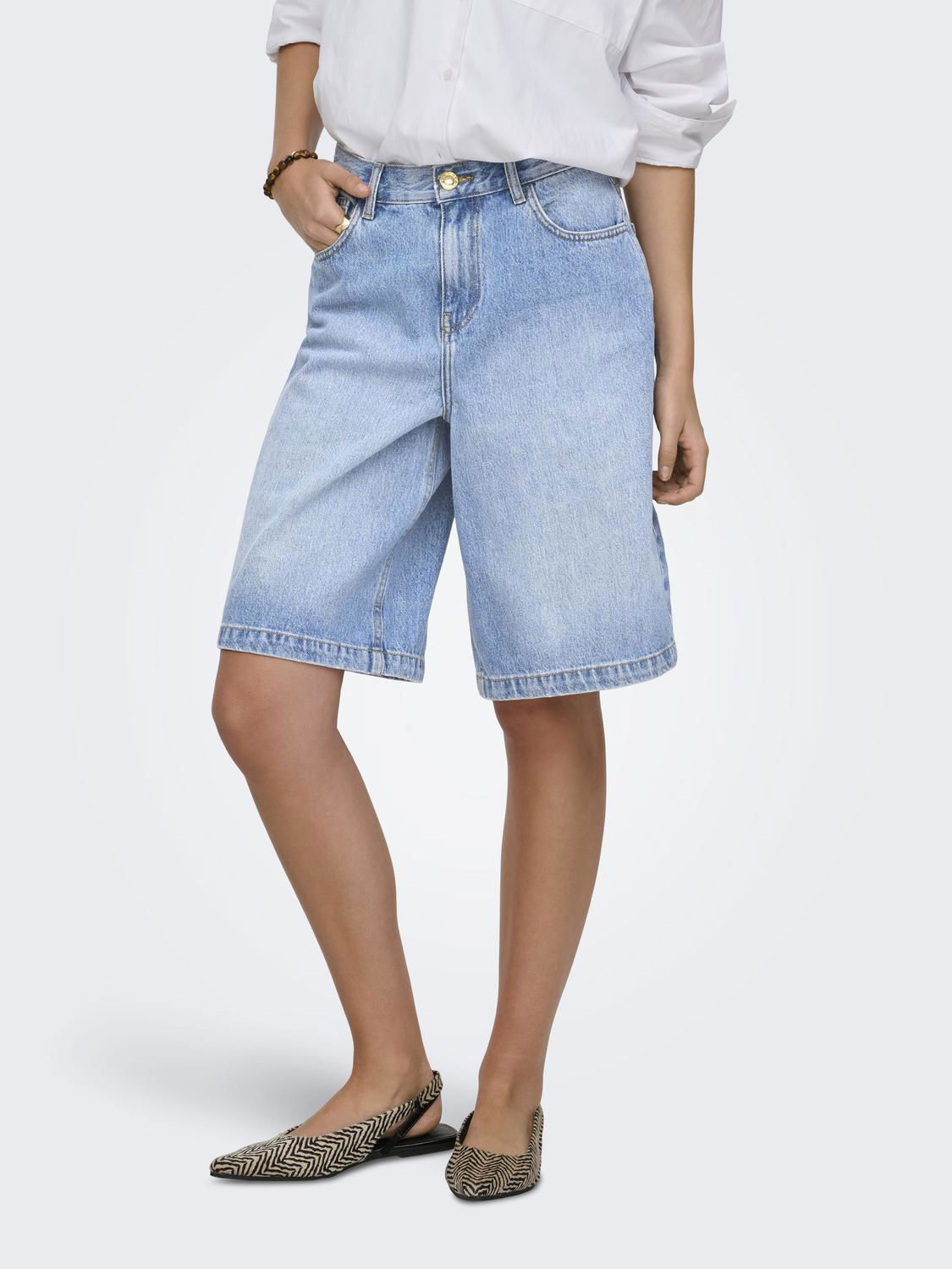 ONLZAGU-DORSI MID LONG SHORTS DNM AZG