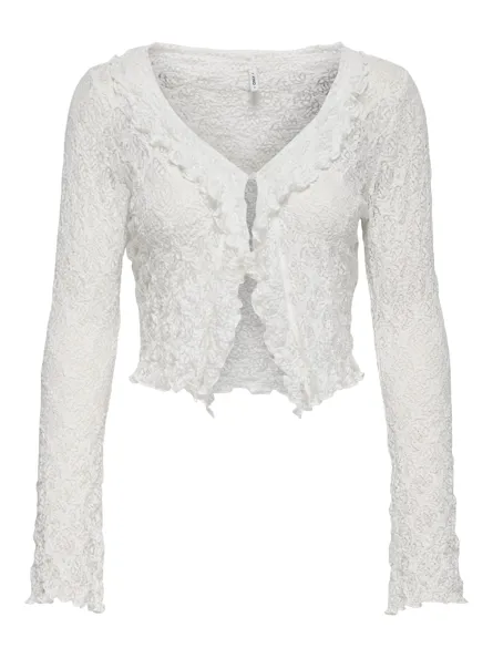 PGSTINNE L/S FRILL LACE TOP JRS