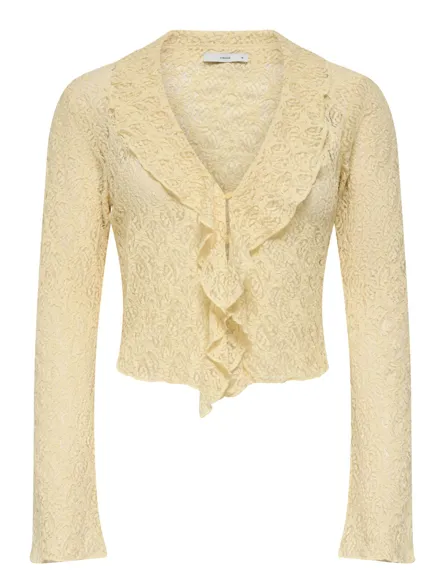 PGSTINNE L/S FRILL LACE TOP JRS