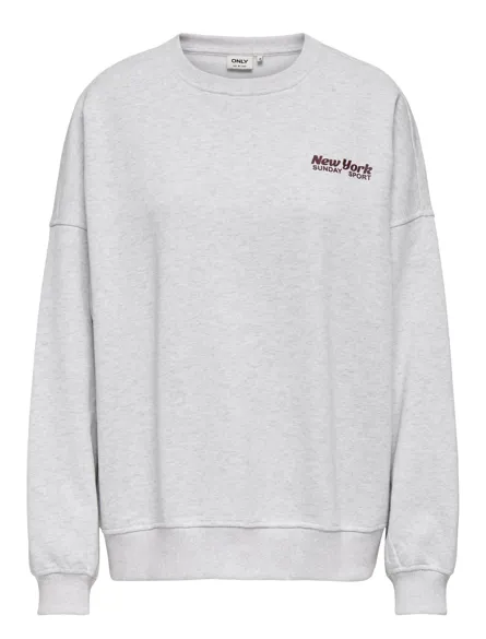 ONLDAZE L/S PRINT O-NECK OS SWT