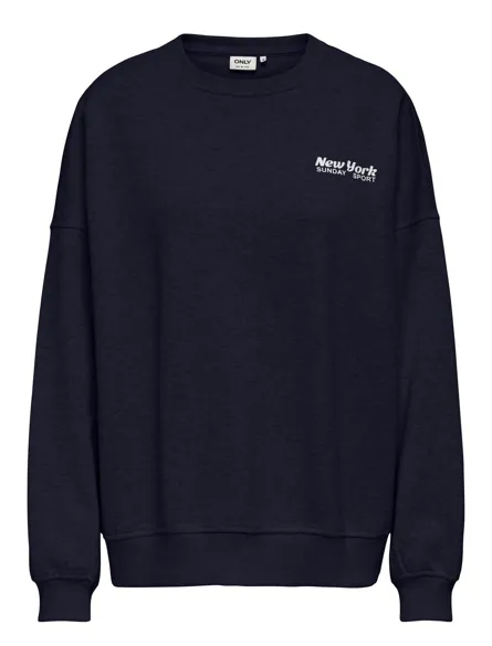 ONLDAZE L/S PRINT O-NECK OS SWT