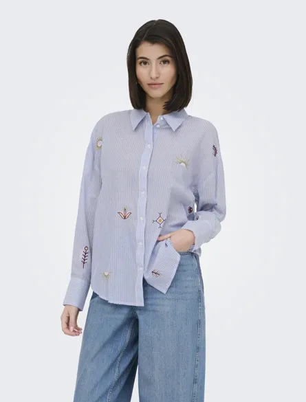 JDYPAIGE L/S LOOSE EMB. SHIRT WVN