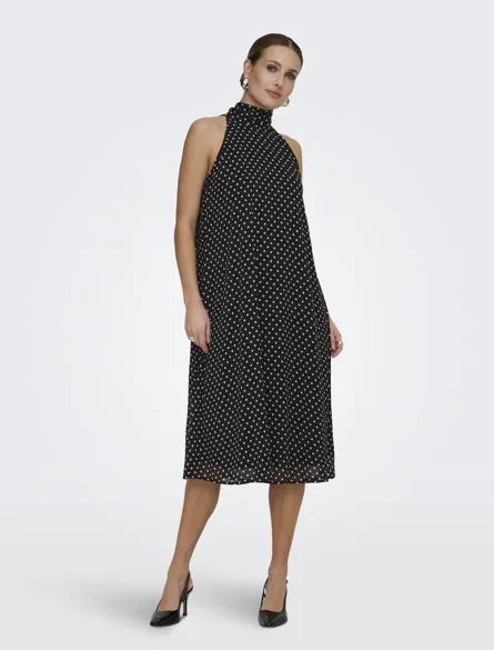 JDYPOLKA S/L HALTERNECK MIDI DRESS WVN