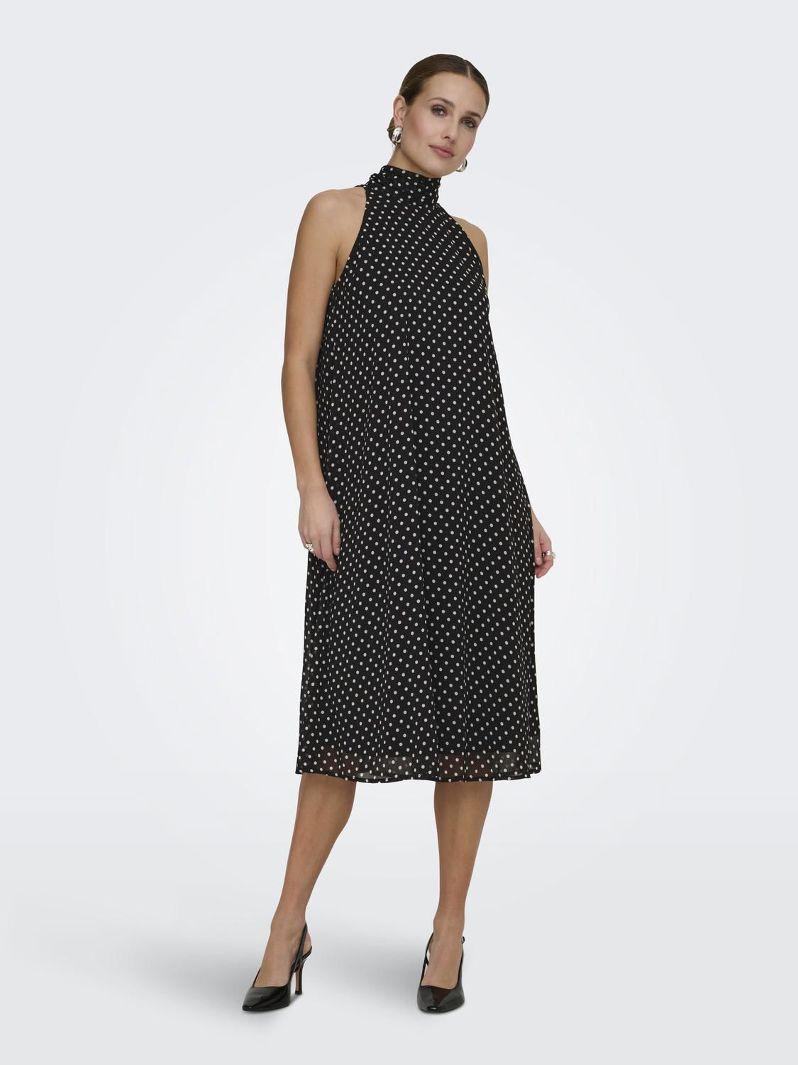 JDYPOLKA S/L HALTERNECK MIDI DRESS WVN