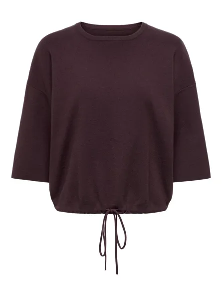 ONLSITERI SS LOOSE TIE O-NECK TOP CC KNT