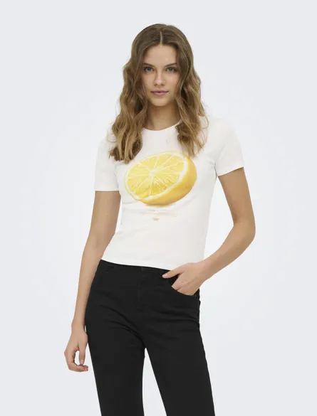 ONLPRINCESS S/S O-NECK TOP CS JRS