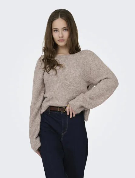 ONLZAGGIE LIFE LS V-NECK REVERSIB EX KNT