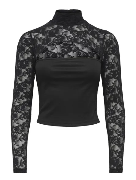 PGAYLA Kanten top met lange mouwen