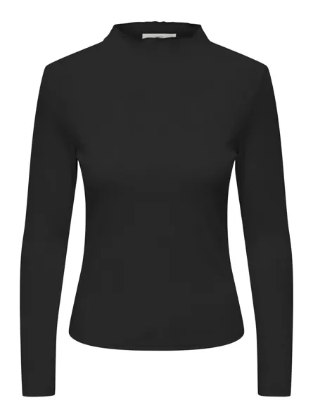 PGJUNE O-hals top med Flæser