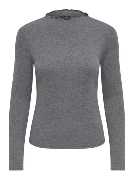 PGJUNE Top mit O-Ausschnitt und Rüschen