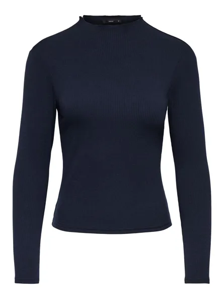 PGJUNE O-hals top med Flæser