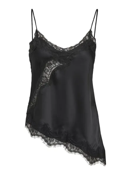 JDYFIFI S/L ASYM LACE SINGLET WVN EXP