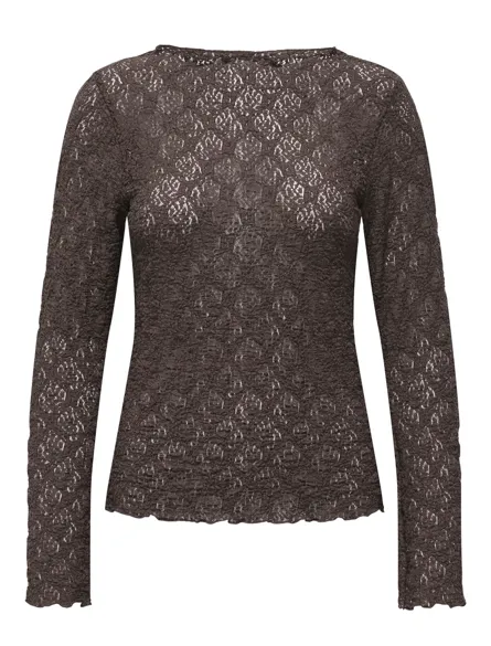 PGSTINNE L/S LACE BOATNECK TOP JRS