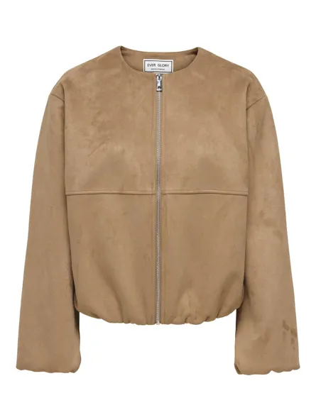 STUSAVA FAUX SUEDE BOMBER JACKET OTW