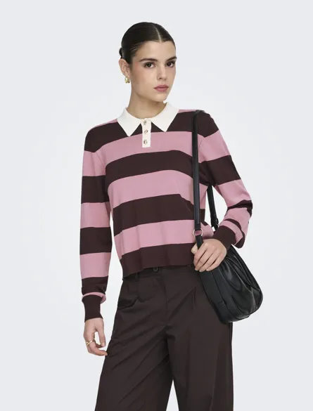 JDYNAIMA L/S POLO PULLOVER KNT