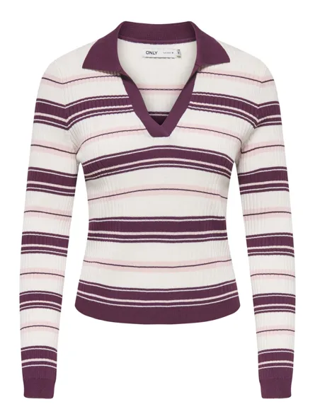 ONLKAYA LS STRIPE POLO KNT NOOS